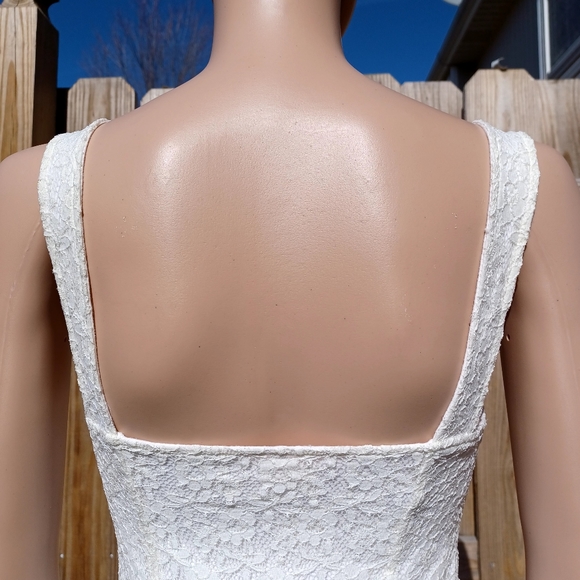 Hollister Abercombie California Cream Tight or Expandable Lace Dress Small - Picture 9 of 14